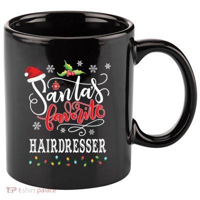 SantaS Favorite Hairdresser Christmas Gift Xmas Swea 11oz C Handle Ceramic Mug