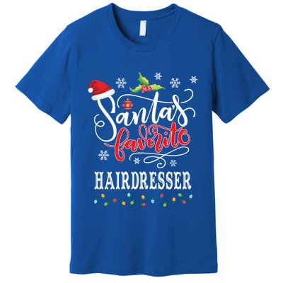 SantaS Favorite Hairdresser Christmas Gift Xmas Swea Premium T-Shirt