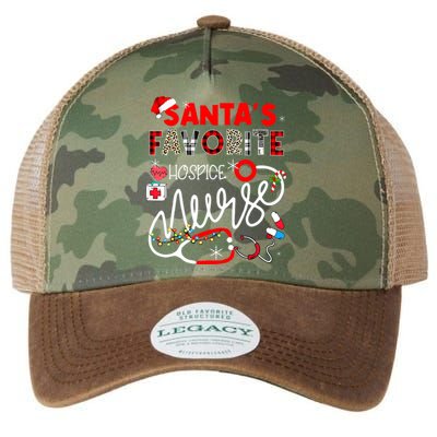 Santa Favorite Hospice Nurse Christmas Nursing Gift Legacy Tie Dye Trucker Hat