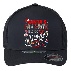 Santa Favorite Hospice Nurse Christmas Nursing Gift Flexfit Unipanel Trucker Cap