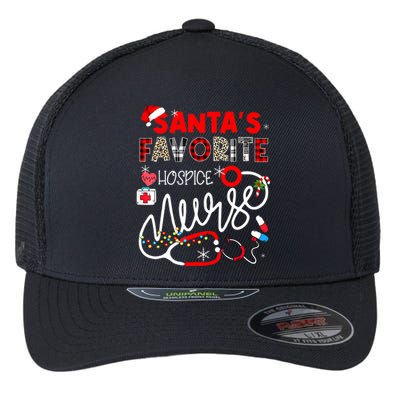 Santa Favorite Hospice Nurse Christmas Nursing Gift Flexfit Unipanel Trucker Cap