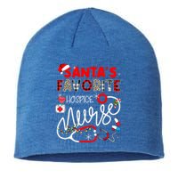 Santa Favorite Hospice Nurse Christmas Nursing Gift Sustainable Beanie