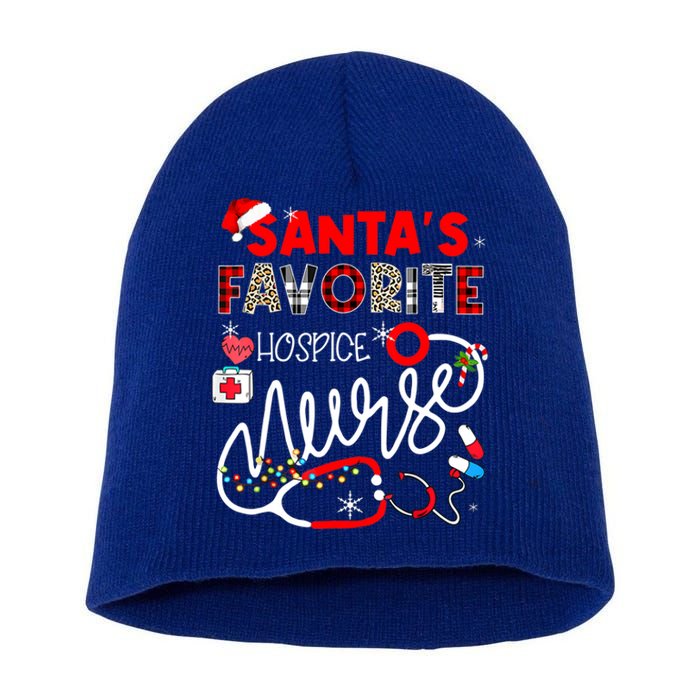 Santa Favorite Hospice Nurse Christmas Nursing Gift Short Acrylic Beanie