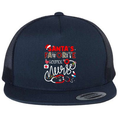 Santa Favorite Hospice Nurse Christmas Nursing Gift Flat Bill Trucker Hat