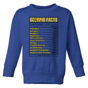 Scorpio Facts Horoscope Birthday Celebrant Gift Toddler Sweatshirt