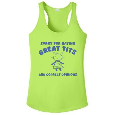 Sorry For Having Great Tits And Correct Opinions Ladies PosiCharge Competitor Racerback Tank