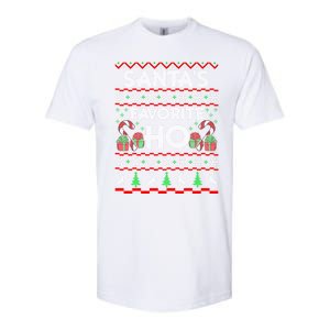 SantaS Favorite Ho Cool Gift Xmas Ugly Christmas Sweater Gift Softstyle CVC T-Shirt