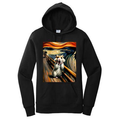 Scream For Hamster Lovers | Artistic Hamster Women's Pullover Hoodie