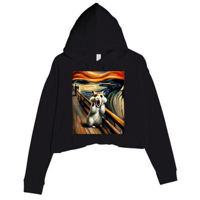 Scream For Hamster Lovers | Artistic Hamster Crop Fleece Hoodie