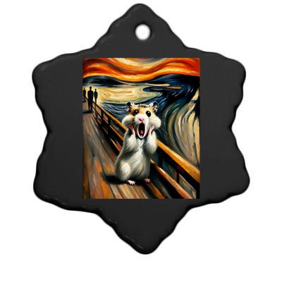 Scream For Hamster Lovers | Artistic Hamster Ceramic Star Ornament