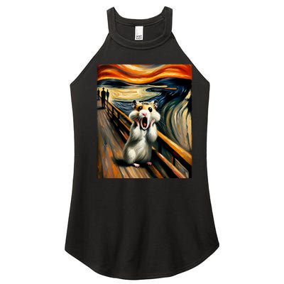 Scream For Hamster Lovers | Artistic Hamster Women’s Perfect Tri Rocker Tank