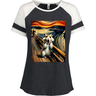 Scream For Hamster Lovers | Artistic Hamster Enza Ladies Jersey Colorblock Tee