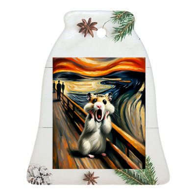 Scream For Hamster Lovers | Artistic Hamster Ceramic Bell Ornament