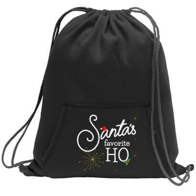 SantaS Favorite Ho Funny Christmas Cheeky Do It For Ho Sweatshirt Cinch Pack Bag