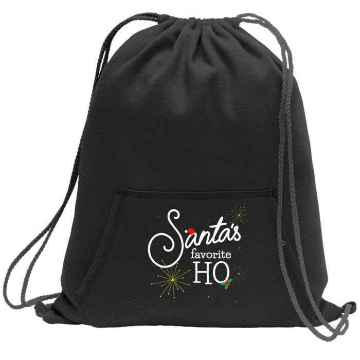 SantaS Favorite Ho Funny Christmas Cheeky Do It For Ho Sweatshirt Cinch Pack Bag