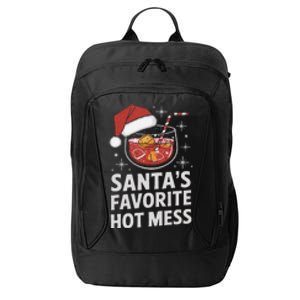 SantaS Favorite Hot Mess Christmas Xmas Drink City Backpack