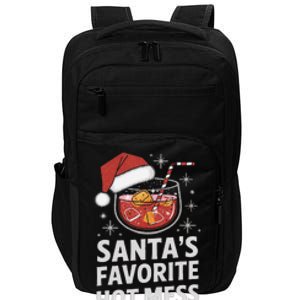 SantaS Favorite Hot Mess Christmas Xmas Drink Impact Tech Backpack