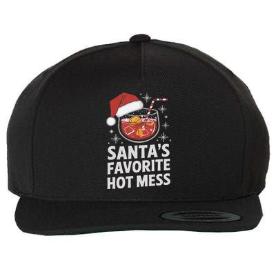 SantaS Favorite Hot Mess Christmas Xmas Drink Wool Snapback Cap