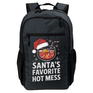 SantaS Favorite Hot Mess Christmas Xmas Drink Daily Commute Backpack