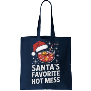 SantaS Favorite Hot Mess Christmas Xmas Drink Tote Bag