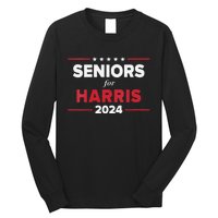 Seniors For Harris 2024 Kamala Harris For President Long Sleeve Shirt