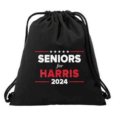 Seniors For Harris 2024 Kamala Harris For President Drawstring Bag