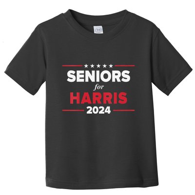Seniors For Harris 2024 Kamala Harris For President Toddler T-Shirt