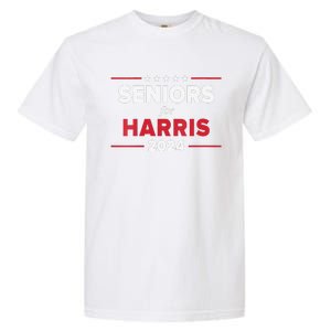 Seniors For Harris 2024 Kamala Harris For President Garment-Dyed Heavyweight T-Shirt