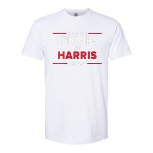 Seniors For Harris 2024 Kamala Harris For President Softstyle CVC T-Shirt