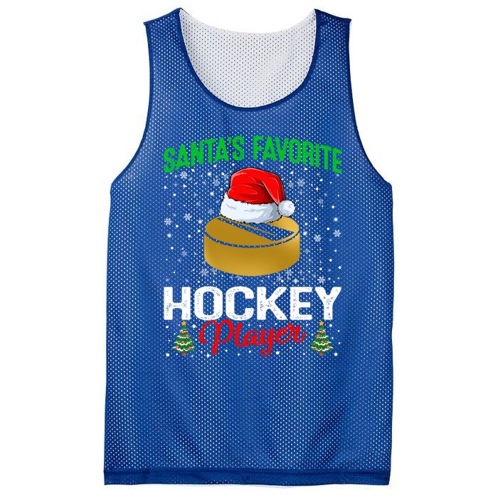 Santas Favorite Hockey Player Matching Family Christmas Meaningful Gift Mesh Reversible Basketball Jersey Tank