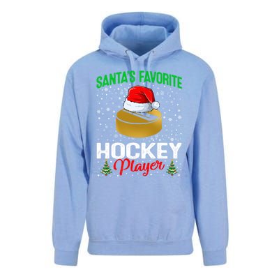 Santas Favorite Hockey Player Matching Family Christmas Meaningful Gift Unisex Surf Hoodie