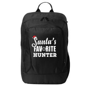 SantaS Favorite Hunter Funny Deer Hunting Christmas Gift City Backpack