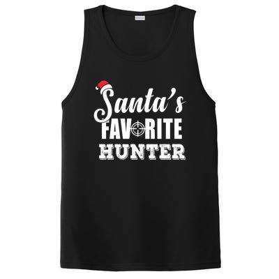 SantaS Favorite Hunter Funny Deer Hunting Christmas Gift PosiCharge Competitor Tank