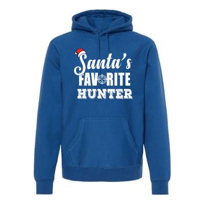 SantaS Favorite Hunter Funny Deer Hunting Christmas Gift Premium Hoodie