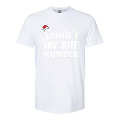 SantaS Favorite Hunter Funny Deer Hunting Christmas Gift Softstyle CVC T-Shirt