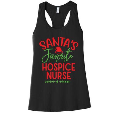 Santas Favorite Hospice Nurse Christmas Cool Women's Racerback Tank