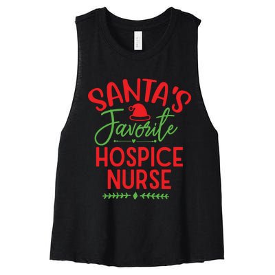 Santas Favorite Hospice Nurse Christmas Cool Women's Racerback Cropped Tank