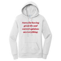 Sorry For Having Great Tits And Correct Opinions On Everything Mug Accent Women's Pullover Hoodie