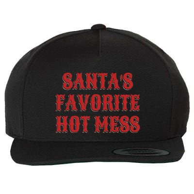 SantaS Favorite Hot Mess Wool Snapback Cap