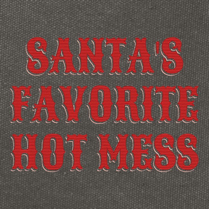 SantaS Favorite Hot Mess Cotton Canvas Backpack