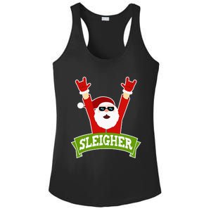 Sleigher Funny Heavy Metal Music Santa Christmas Ladies PosiCharge Competitor Racerback Tank