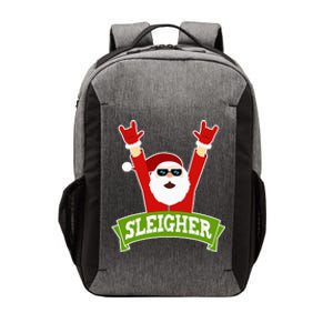 Sleigher Funny Heavy Metal Music Santa Christmas Vector Backpack