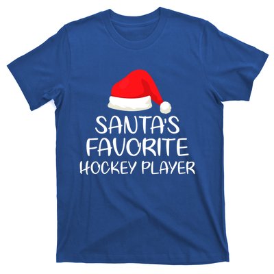 SantaS Favorite Hockey Player Matching Family Xmas Great Gift T-Shirt