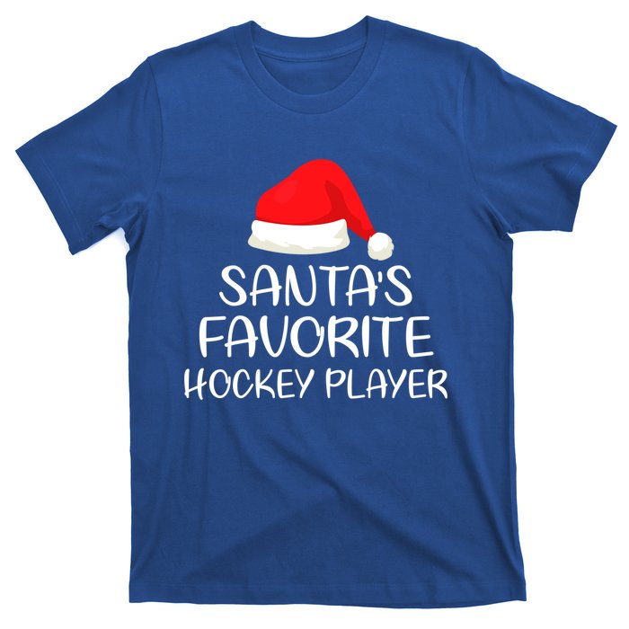 SantaS Favorite Hockey Player Matching Family Xmas Great Gift T-Shirt