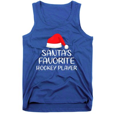 SantaS Favorite Hockey Player Matching Family Xmas Great Gift Tank Top