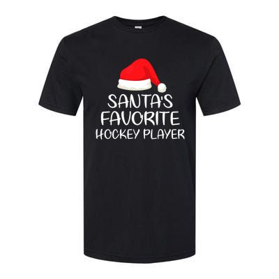 SantaS Favorite Hockey Player Matching Family Xmas Great Gift Softstyle® CVC T-Shirt