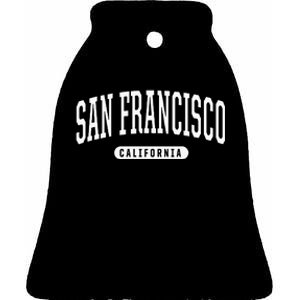 San Francisco Hoodie Swea College University Style Ceramic Bell Ornament