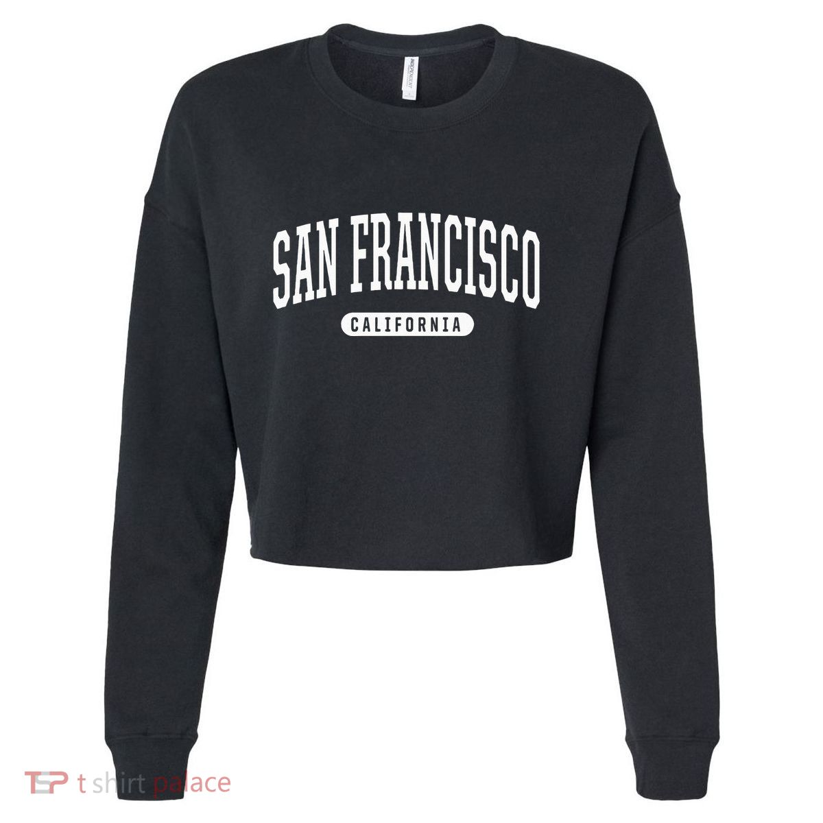 San Francisco Hoodie Swea College University Style Cropped Pullover Crew