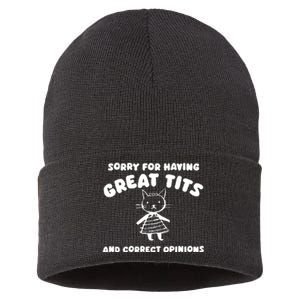 Sorry For Having Great Tits Sustainable Knit Beanie