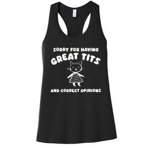 Sorry For Having Great Tits Women's Racerback Tank